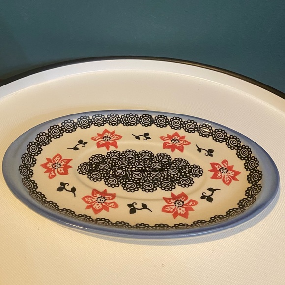 Polish Pottery Gravy Boat with Under plate - Wiza Boleslawiec - Picture 4 of 8